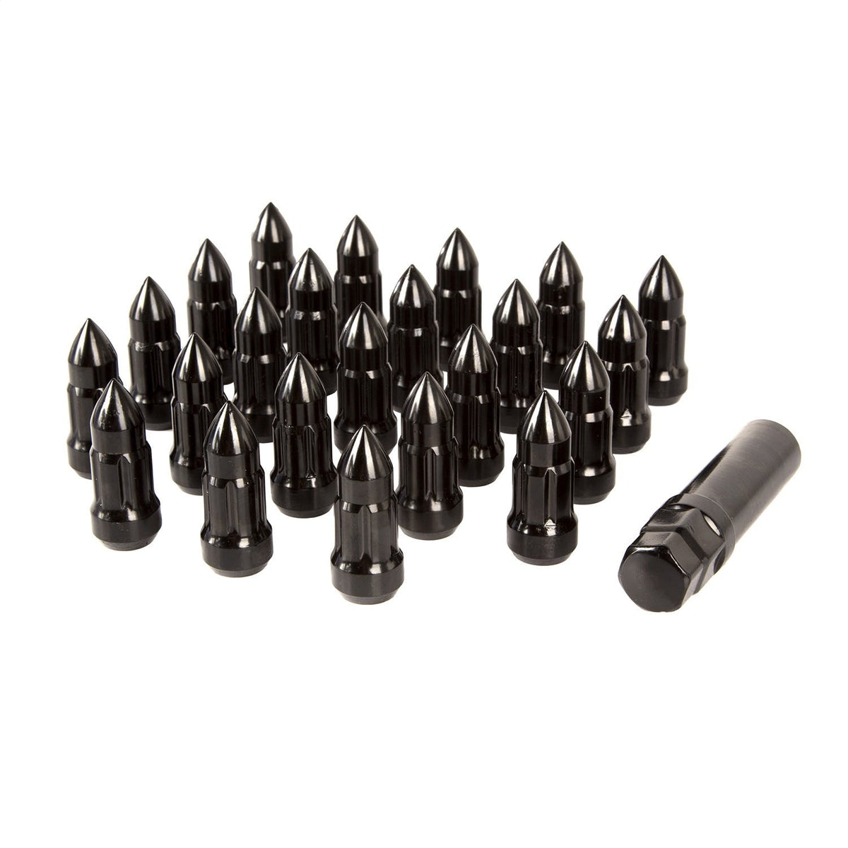 Rugged Ridge 16715.25 Bullet Style Lug Black, 23pc, 1/2x20