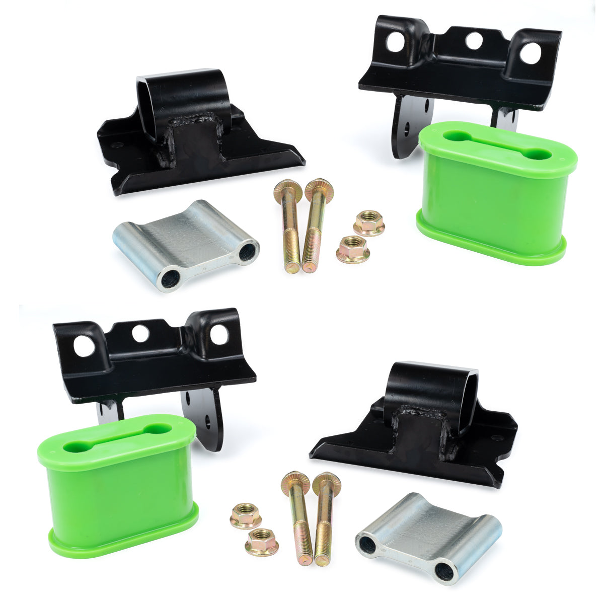PPE Diesel 2001-2010 GM 6.6L Duramax Engine Mount Kit 50 Hardness Green 168030150