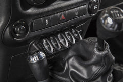 Rugged Ridge 17235.73 Etched Lower 5 Switch Panel Kit; 11-17 Jeep Wrangler JK