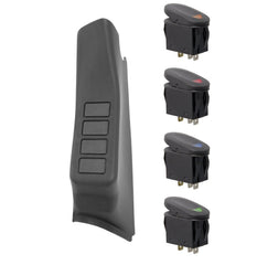 Rugged Ridge 17235.86 A-Pillar Switch Pod Kit, Black Left