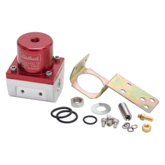 Edelbrock 174041 REGULATOR EFI FUEL PRESSURE -6 AN INLET/OUTLET RED/CLEAR ANODIZED FINISH