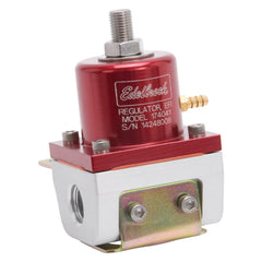 Edelbrock 174041 REGULATOR EFI FUEL PRESSURE -6 AN INLET/OUTLET RED/CLEAR ANODIZED FINISH