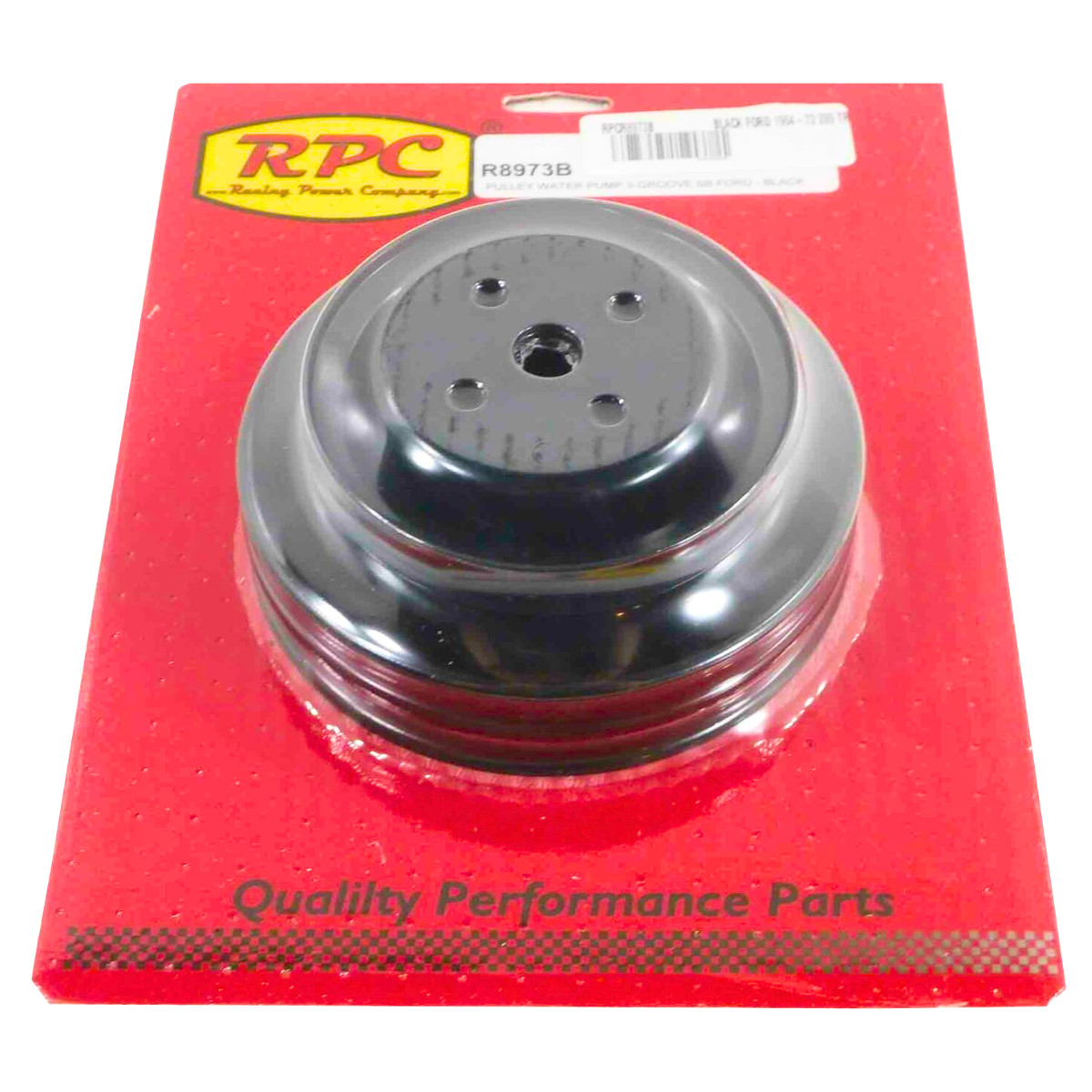 Racing Power Company R8973B Pulley water pump 3-groove sb ford - black