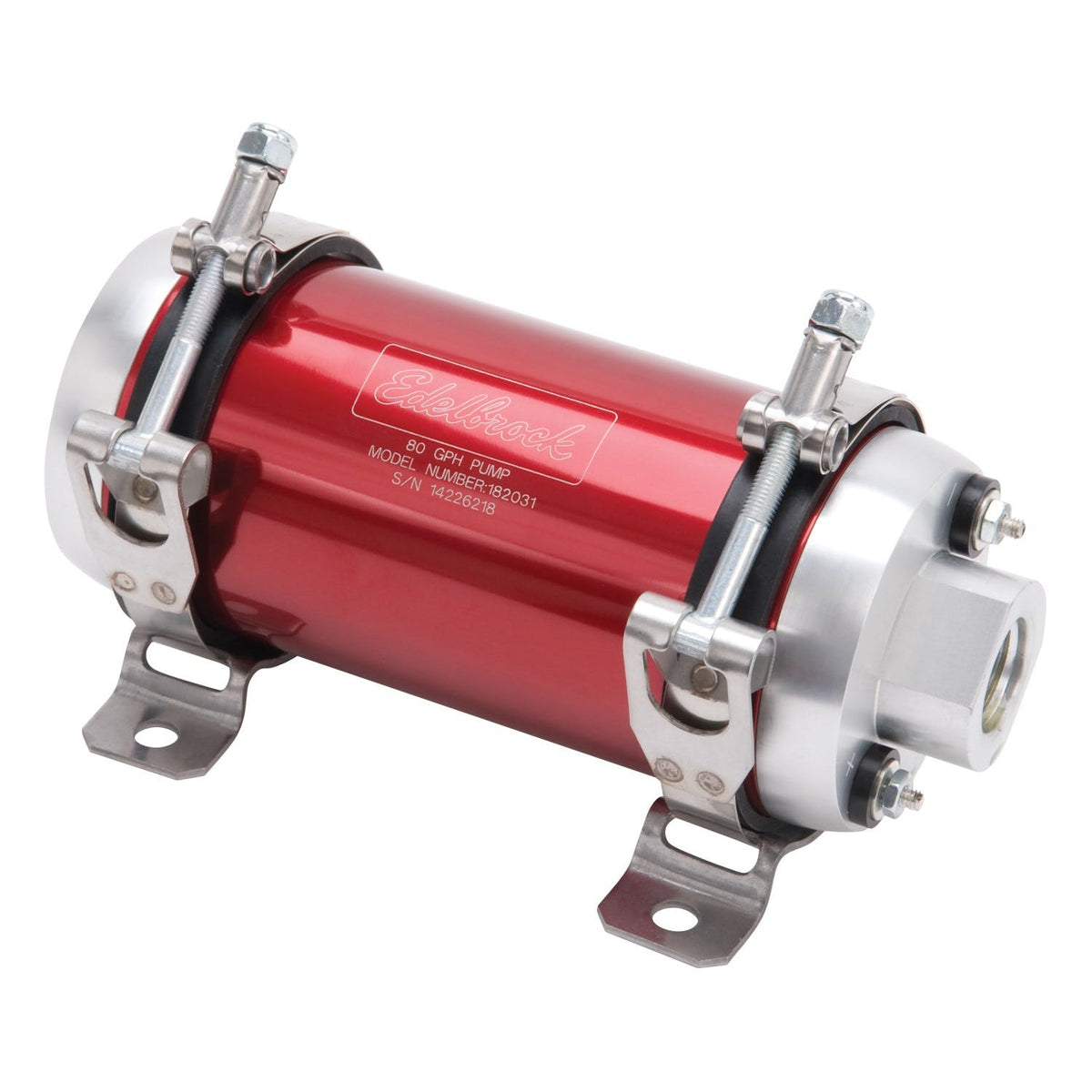 Edelbrock 182031 Quiet-Flo EFI In-Line Red Electric Fuel Pump - 80 GPH