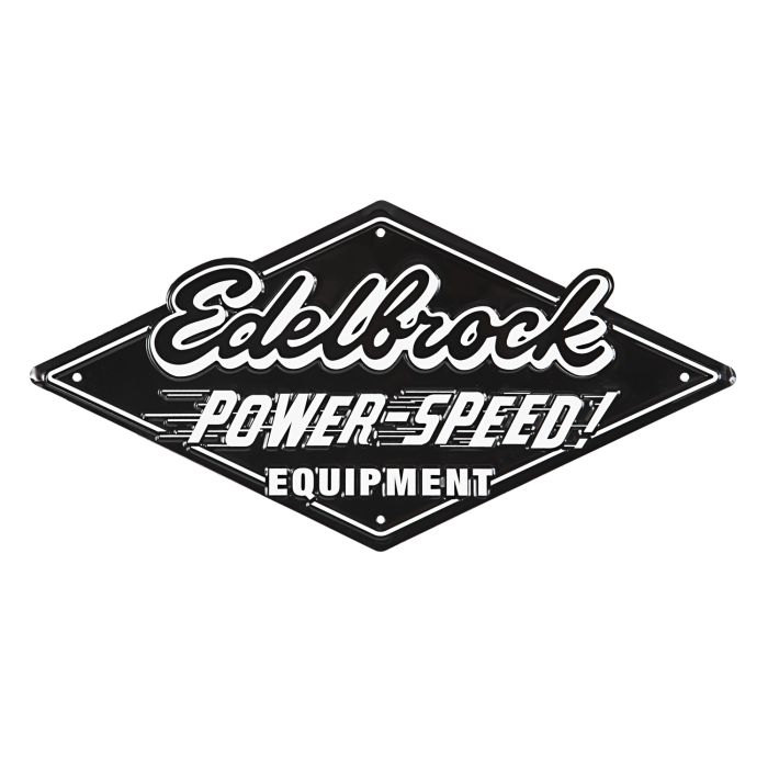 Edelbrock Power Speed Garage Tin Sign 189147