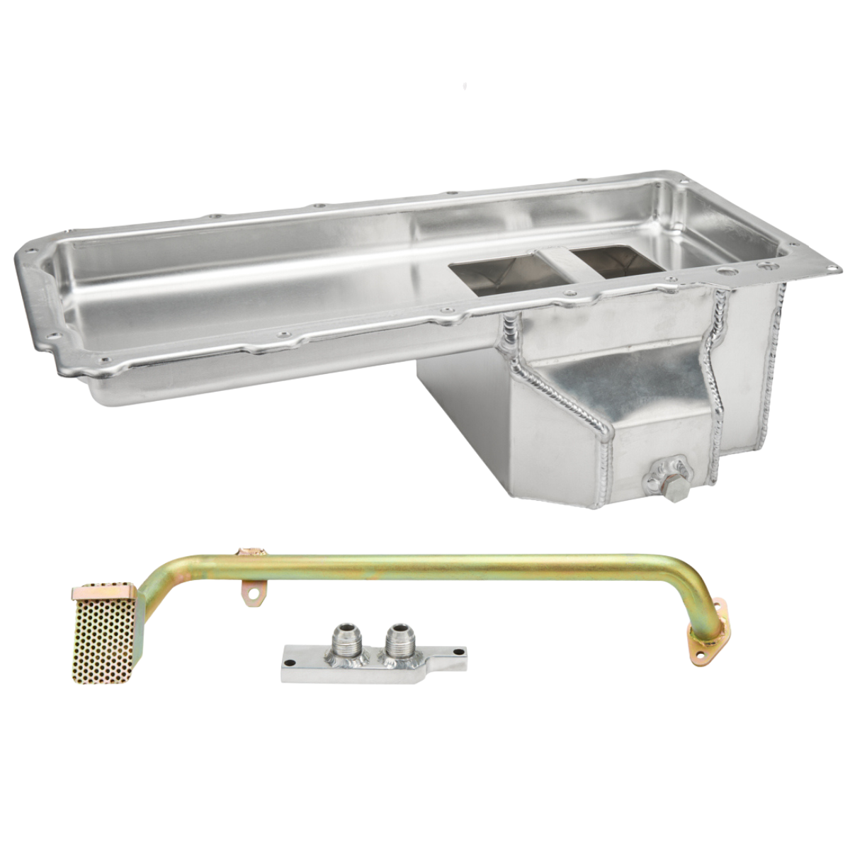Racing Power Company R4010KIT Fabricated Aluminum LS Oil Pan Kit Include Pick/Oil Adapter