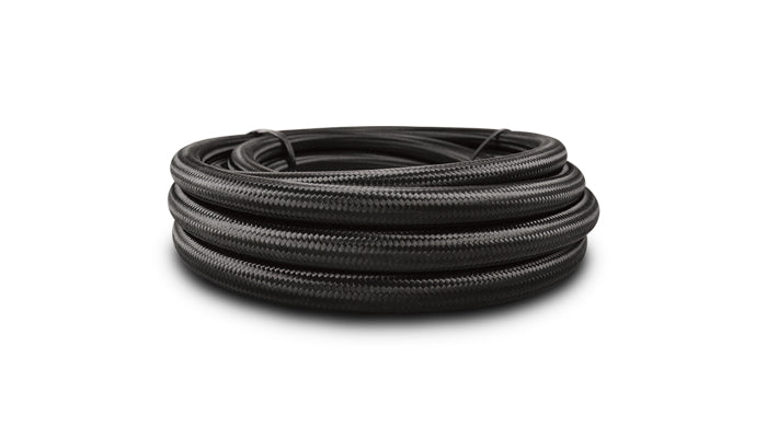 Vibrant Performance - 19002 - 5ft Roll of Black Nylon Braided Flex Hose with PTFE Liner; AN Size: -12