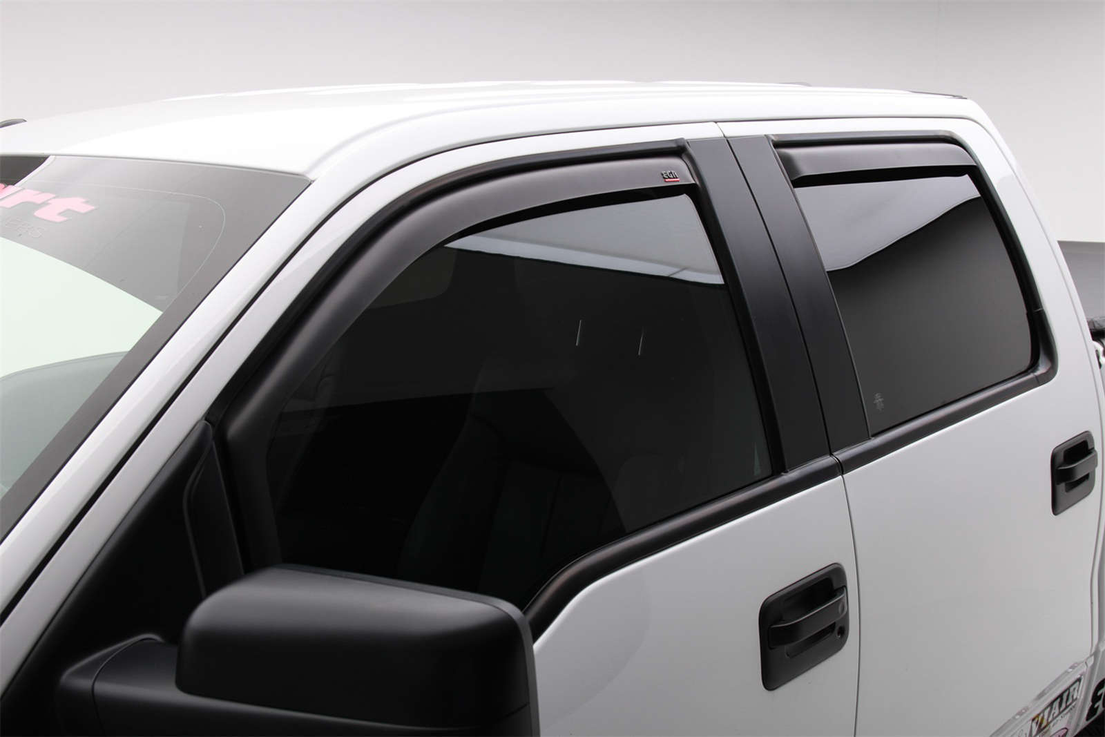 EGR in-channel window visors front & rear set matte black Crew Cab 09-14 Ford F-150