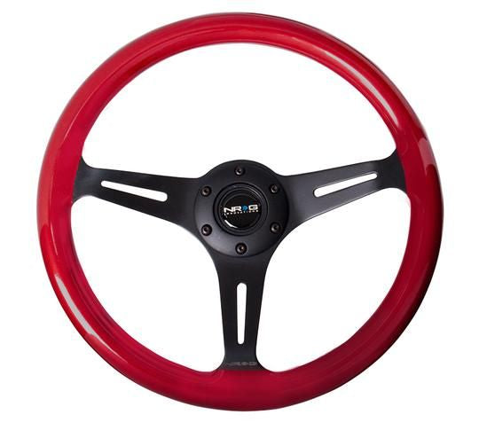 NRG Innovations Steering Wheels Wood Grain ST-015BK-RD