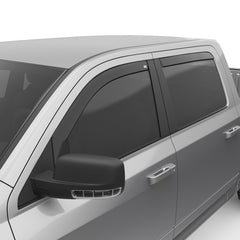 EGR in-channel window visors front & rear set dark smoke Crew Cab 09-18 Dodge Ram 1500 11-18 Ram 2500