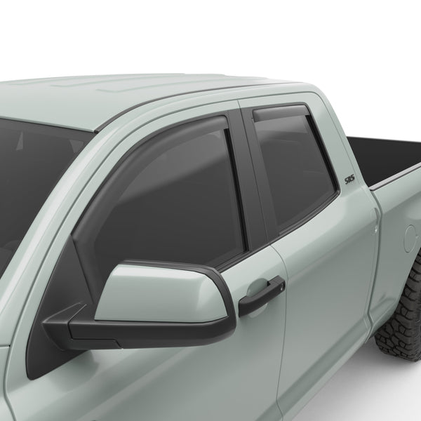 EGR in-channel window visors front & rear set matte black Extended Cab 07-21 Toyota Tundra