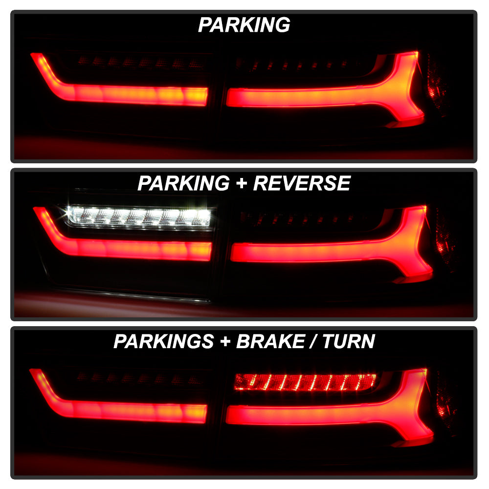 XTUNE POWER 9047510 Acura TSX 2006 2008 Light Bar LED 4pcs Tail Lights Black