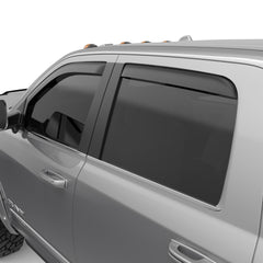 EGR in-channel window visors front & rear set matte black Crew Cab 19-22 Ram 2500 & 3500