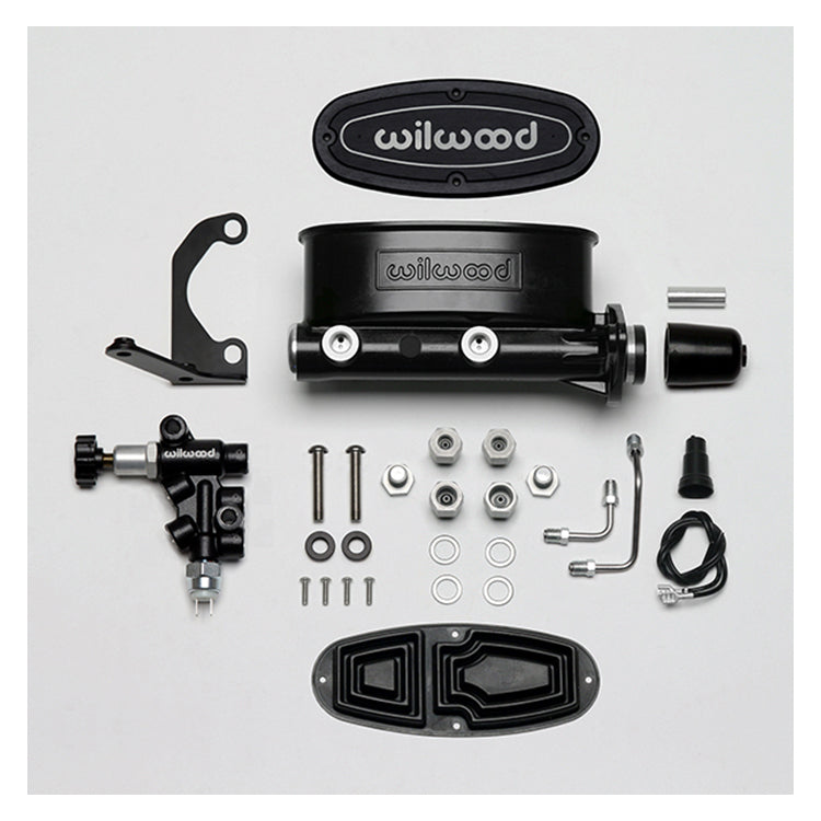Wilwood Brakes KIT,M/C,TANDEM,1.12,W/P-VALVE,BLACK 261-13270-BK