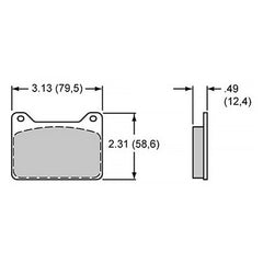 Wilwood Brakes PAD,7912Q,PL,POLYMATRIX,AXLE SET,WIL22 15Q-8812K