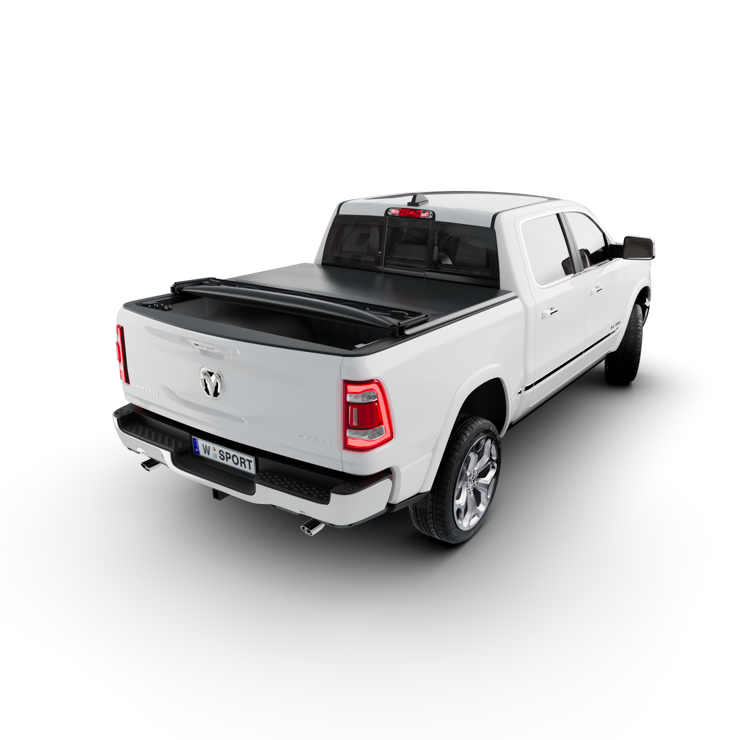 Worksport SC4 PRO Soft-Folding Tonneau Cover 29-2738 Ram Bed Length: 98.3Inch Tonneau Cover