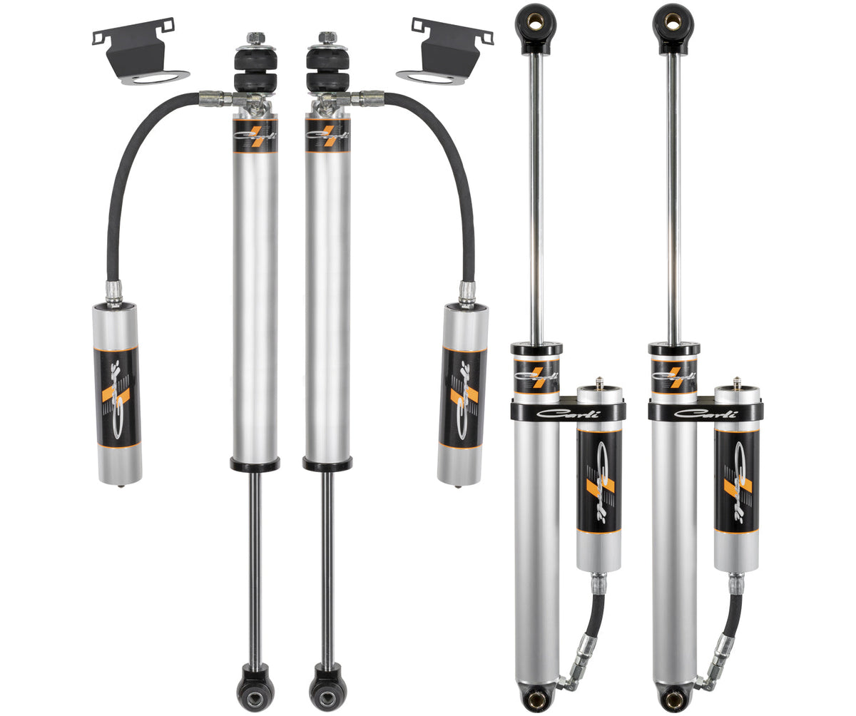 Carli Suspension CS-D3SPKG-CS20RR-A Carli-Spec 2.0 inch RR 3.25 inch Lift Front And Rear Shock Pkg and Res Mounts