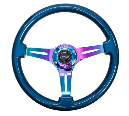 NRG Innovations Steering Wheels Wood Grain ST-015MC-BL