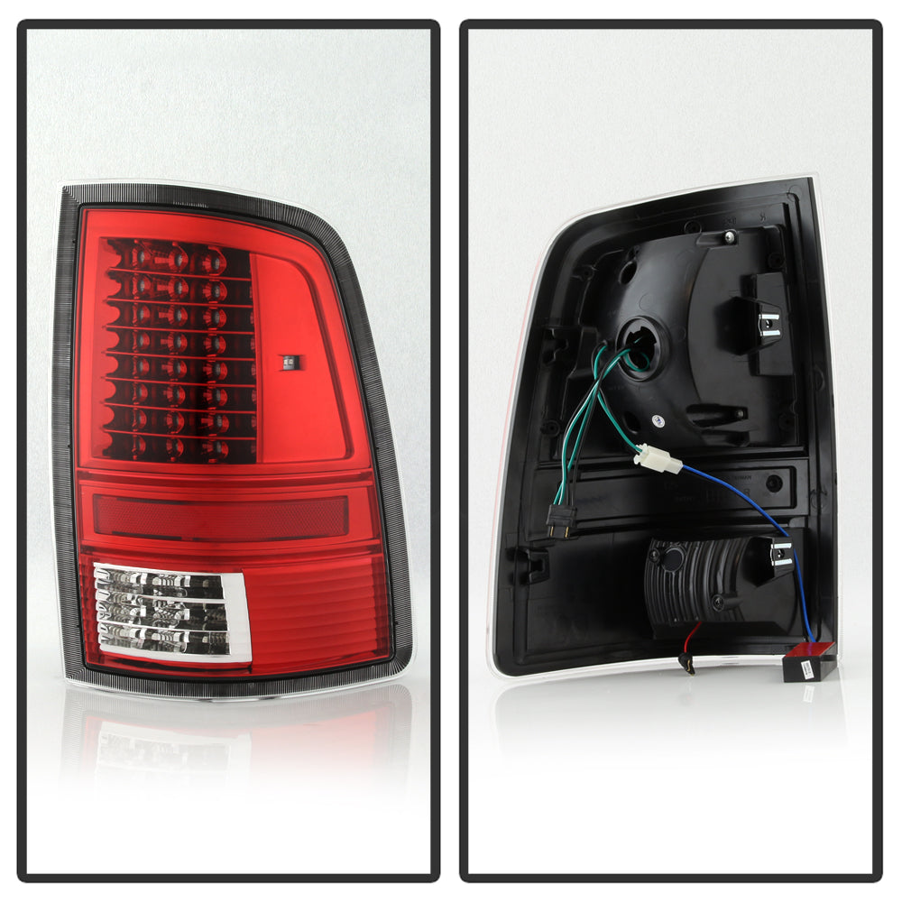 XTUNE POWER 9037498 Dodge Ram 1500 09 18 Ram 2500 3500 10 19 Incandescent Model only ( Not Compatible With LED Model ) ““““C Shape““““ LED Tail Lights Red Clear