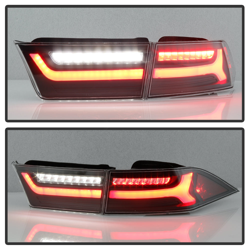 XTUNE POWER 9047510 Acura TSX 2006 2008 Light Bar LED 4pcs Tail Lights Black