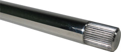 Borgeson Steering Shaft 3/4-36 Splined Polished Stainless 8in. Long 7/8 Spline Length 429208