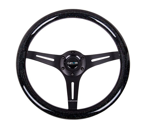 NRG Innovations Steering Wheels Wood Grain ST-015BK-BSB