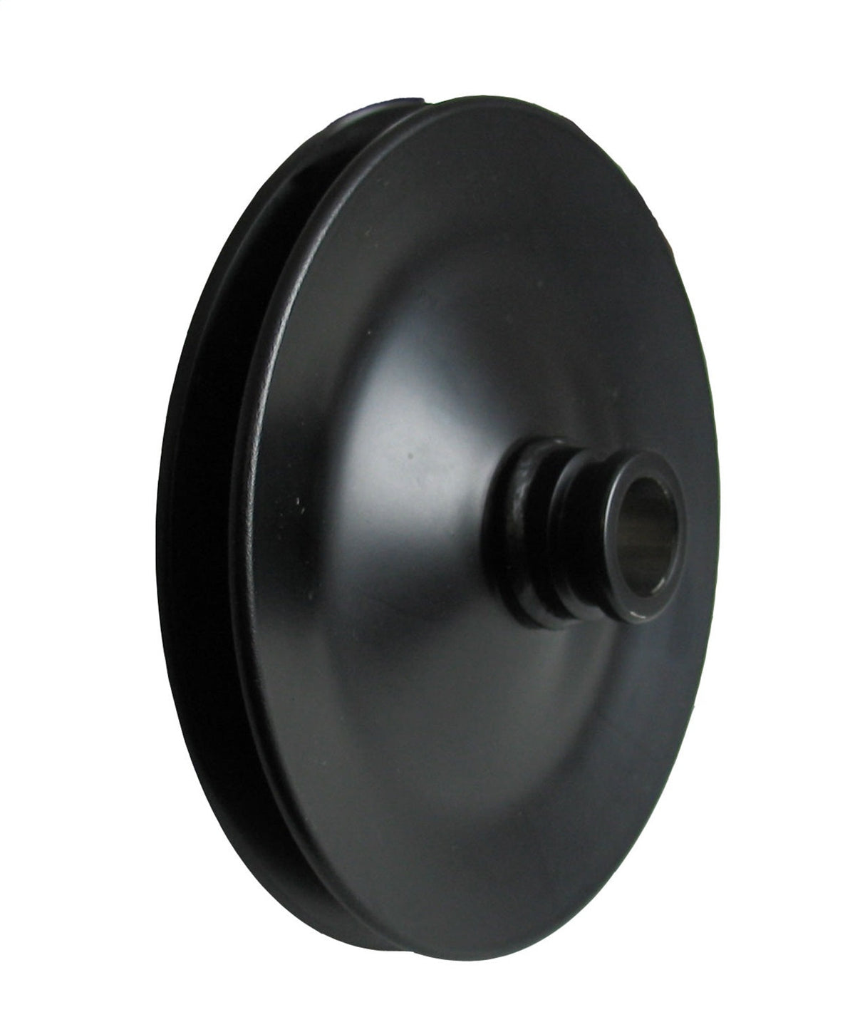 Borgeson Power Steering Pump Pulley 5-1/2in. Diameter Painted Black 1-Row Press-on 801105