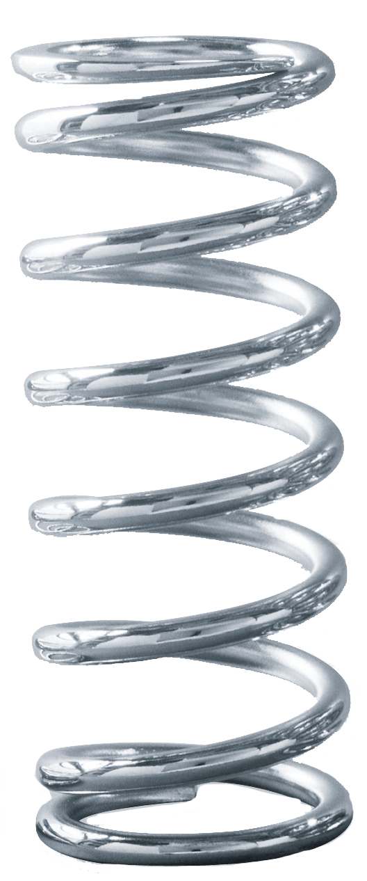 QA1 8CS375 Spring Chrome Silicon 2-1/2 Id 8-375 Lbs Chrome Plated