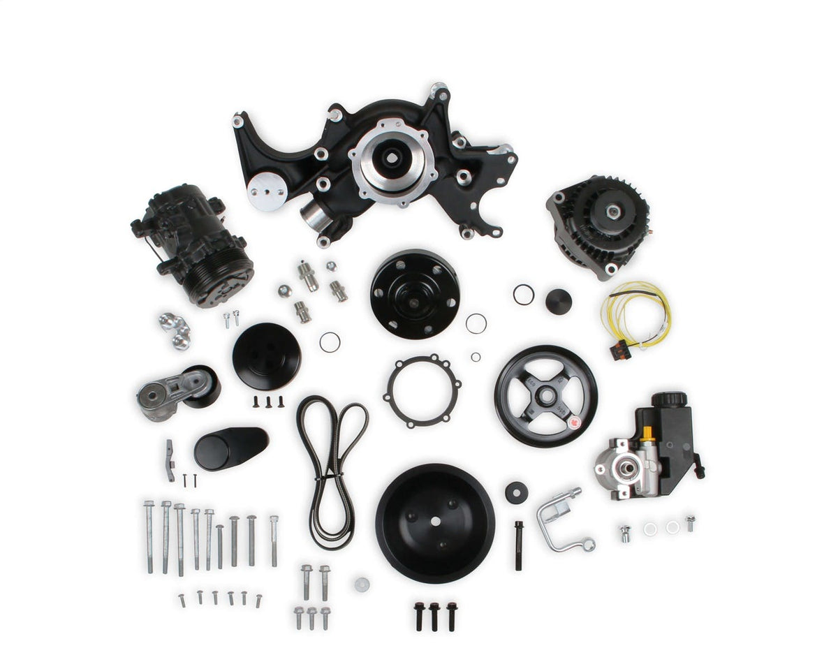 Holley 20-240BK COMP MID-MT ACC DRIVE SYSTEM, SBC-BLACK
