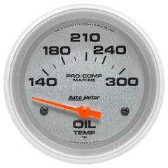 AutoMeter Products 200765-33 Oil Temperature Gauge, Electric-Marine Silver 2 5/8 140-300° F