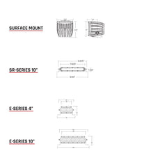 RIGID Industries 202293 D-Series Infrared Spot Surface Mount Pair