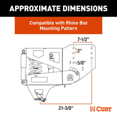CURT Helux Coil-Spring Gooseneck Pin Box, 3,900 lbs. Pin Weight, 20,000 lbs. Capacity 2024044577