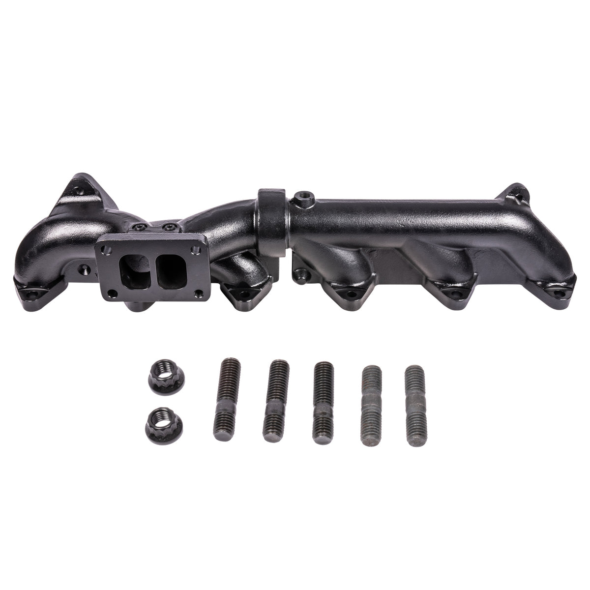 Pulse Flow Exhaust Manifold Kit Fits 2007.5-2018 6.7L Cummins 2-Pc Holset With Turbo Flange Hardware 204-910-2326