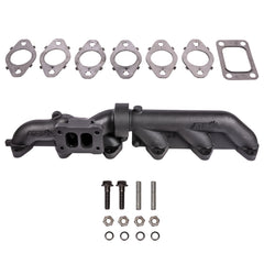 ATS Pulse Flow Exhaust Manifold Kit Fits 2003-2007 5.9L Cummins 2-Pc T3 With Gaskets Turbo Hardware 204-920-2272