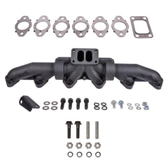 ATS Pulse Flow Exhaust Manifold Kit Fits 1998.5-2002 24V 5.9L Cummins 3-Pc T3 With Gaskets Turbo Hardware 204-930-2218