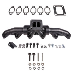 ATS Pulse Flow Exhaust Manifold Kit Fits 1994-Early 1998 12V 5.9L Cummins 3-Pc T4 With Gaskets Turbo Hardware 204-943-2164
