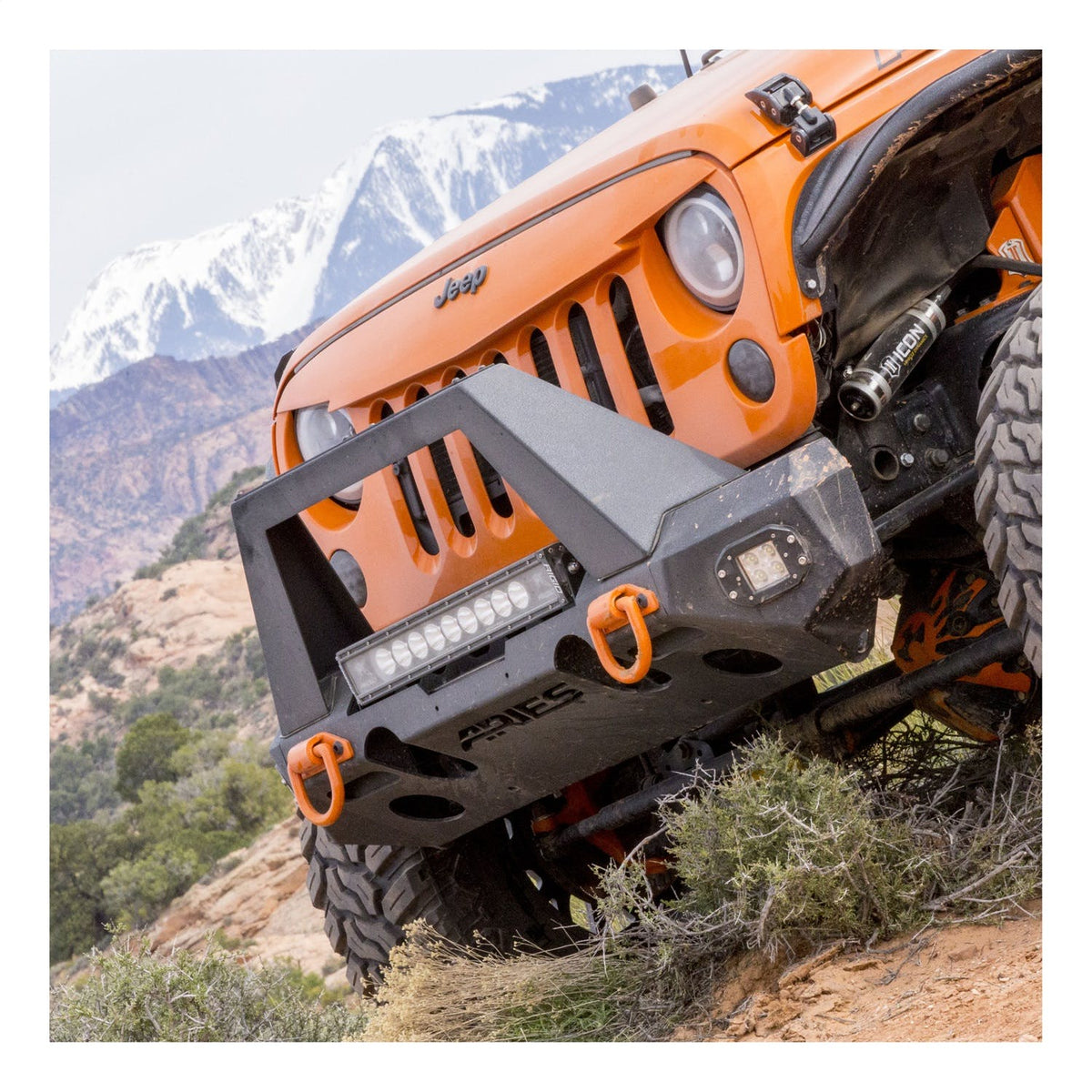 ARIES 2082046 TrailChaser Jeep Wrangler JK Aluminum Front Bumper (Option 1)