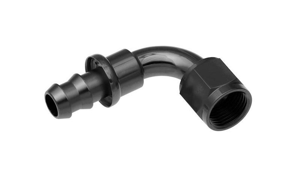 Redhorse Performance 2090-16-2 -16 AN 90 degree push lock hose end - black