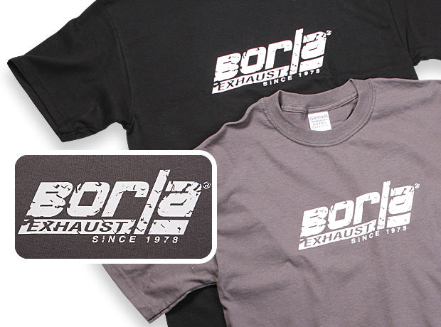 Borla 21261 Men's Distressed Charcoal Crew Neck T-Shirt - Medium