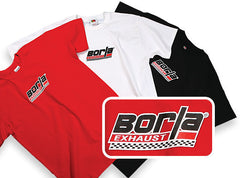 Borla 21276 Men's Checkered Black Crew Neck T-Shirt - Medium