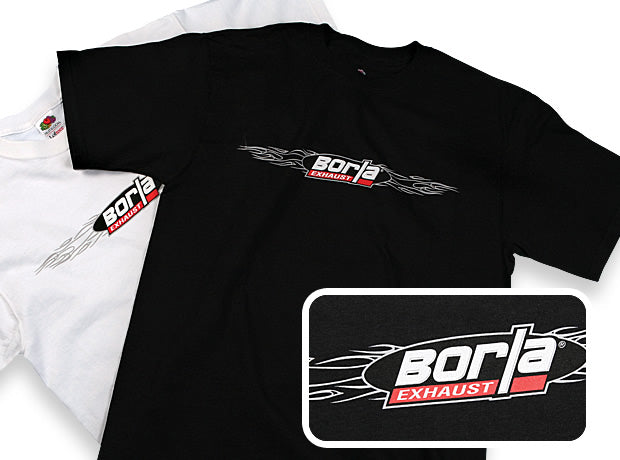 Borla 21288 Men's Wireframe White Crew Neck T-Shirt - Medium