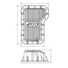 PPE Diesel 2018-2023 Jeep JL 2.0L Heavy-Duty Cast Aluminum Engine Oil Pan Brushed 214053010