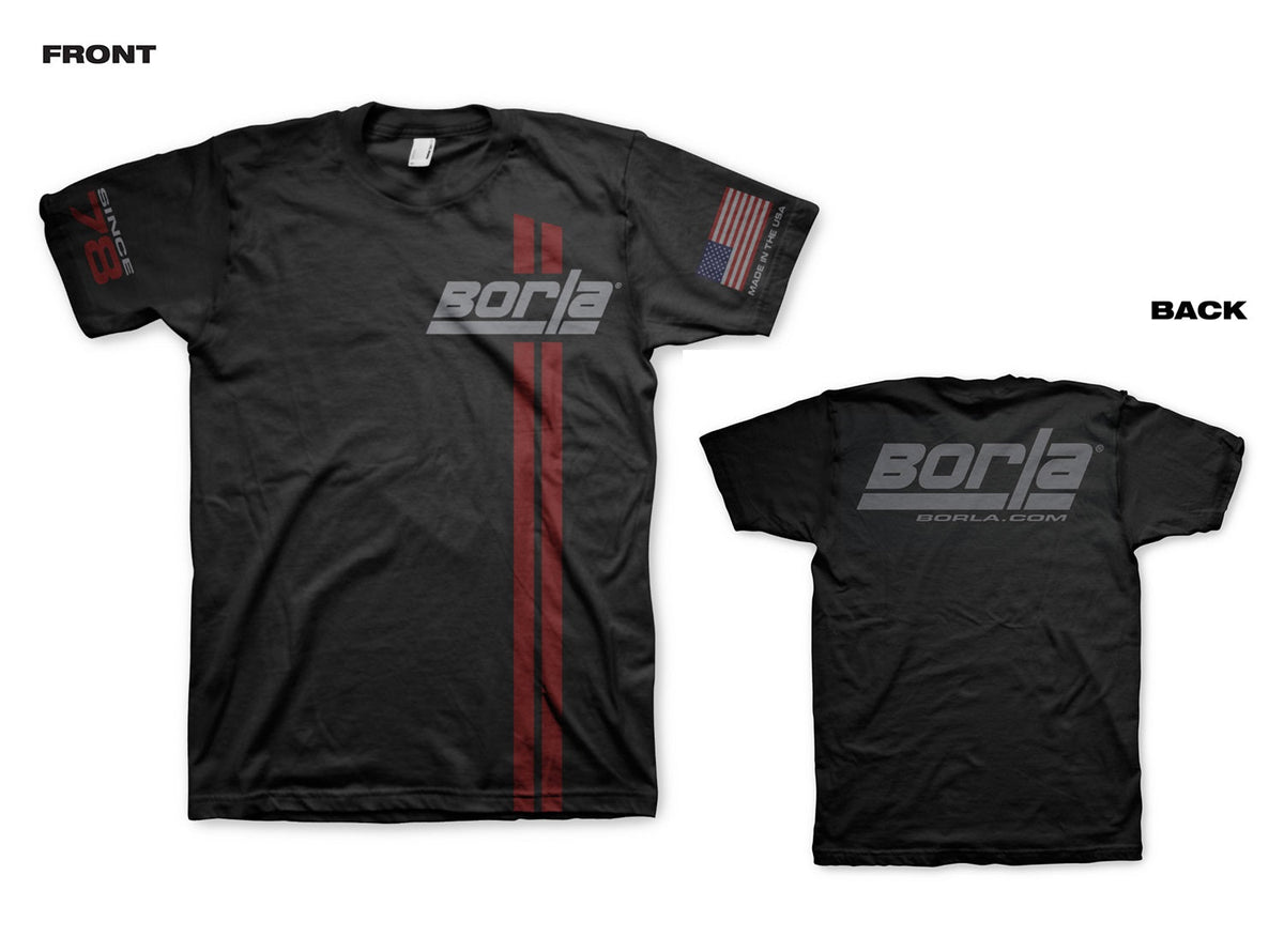 Borla 21544 Men's Since 78 Stripe T-Shirt