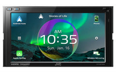 JVC KW-M875BW Multimedia Receiver featuring 6.8 inch Clear Resistive Touch Monitor