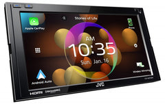 JVC KW-M875BW Multimedia Receiver featuring 6.8 inch Clear Resistive Touch Monitor