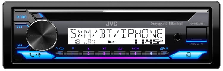 JVC KD-T92MBS CD Receiver featuring Bluetooth