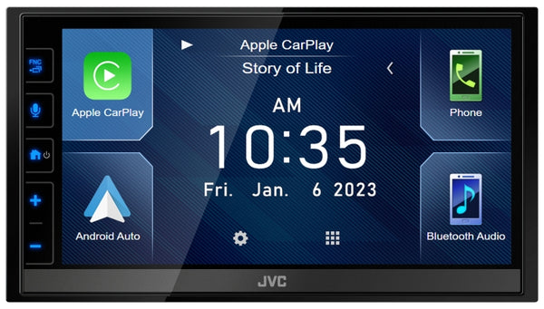 JVC KW-M785BW Digital Media Receiver featuring 6.8-inch Capacitive Touch Control Monitor