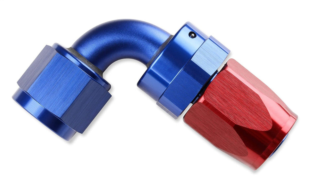 Mr. Gasket 229006 90 DEG SWIVEL HOSE END -6 RED/BLUE