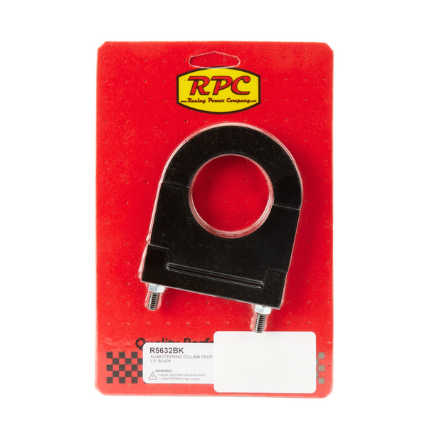 Racing Power Company R5632BK Alum Steering Column Drop 2 inch X 2.5 inch Black