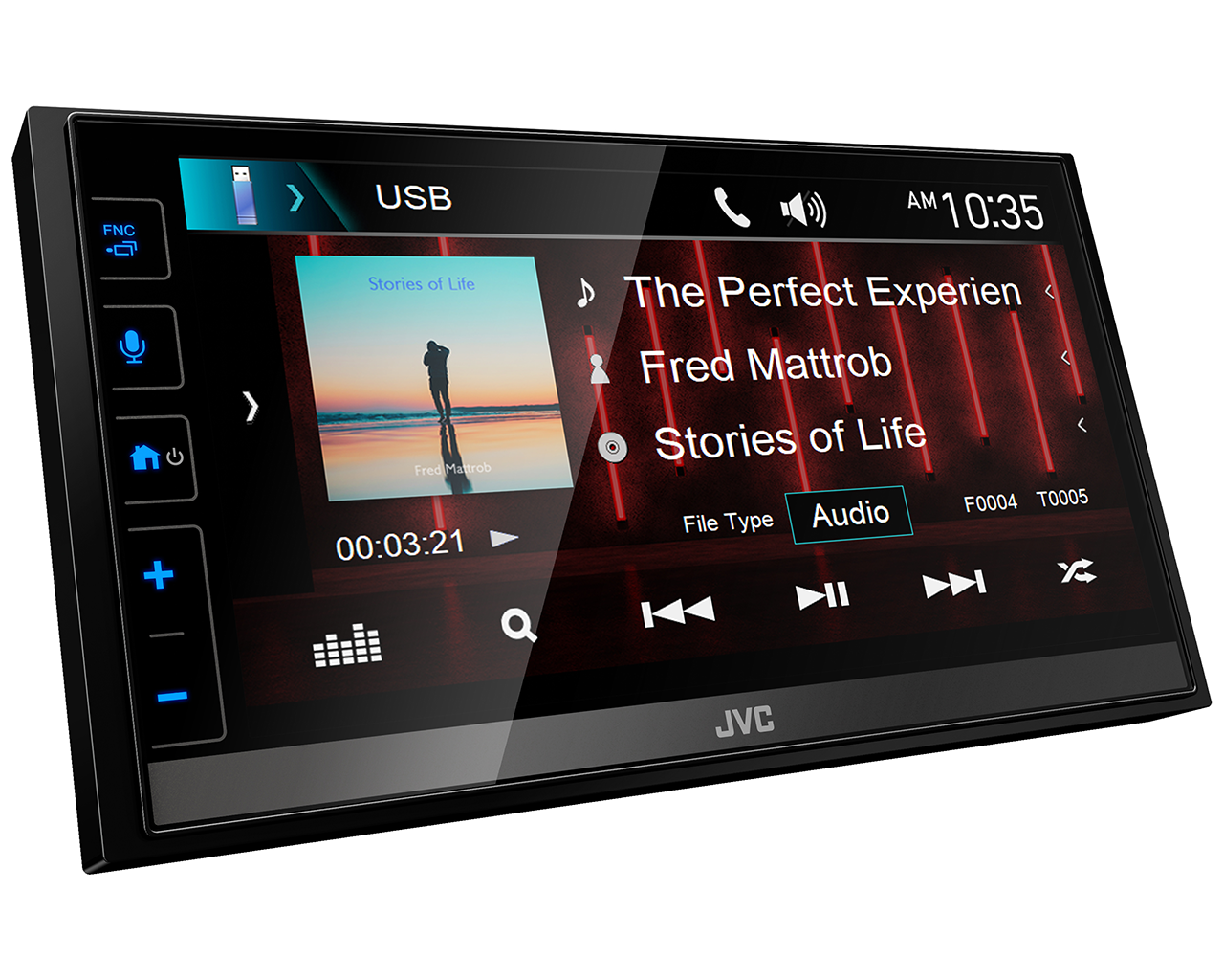 JVC KW-M780BT Digital Media Receiver featuring 6.8-inch Capacitive Touch Control Monitor